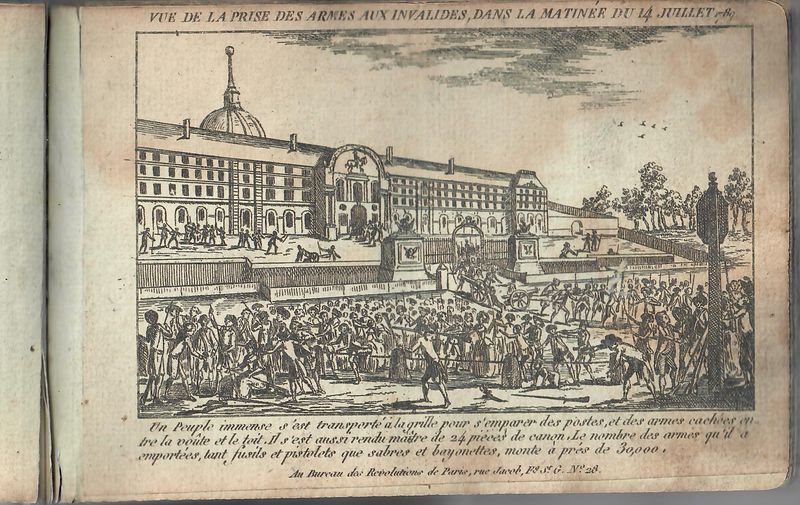 Vue de la prise des armes aux Invalides, dans la matinée du 14  juillet 1789