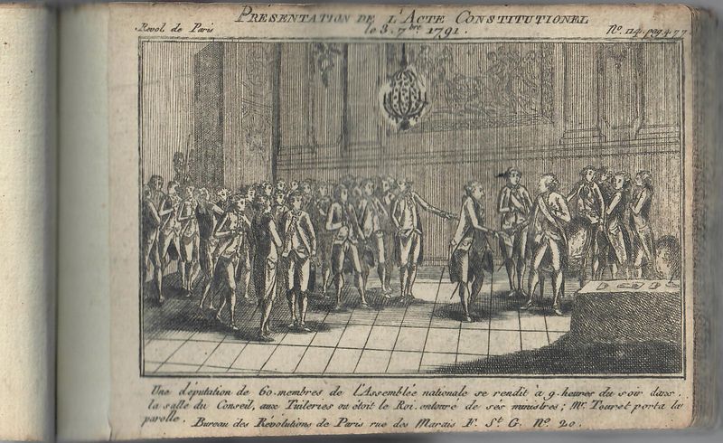 Présentation de l’Acte Constitutionnel le 3 7bre 1791