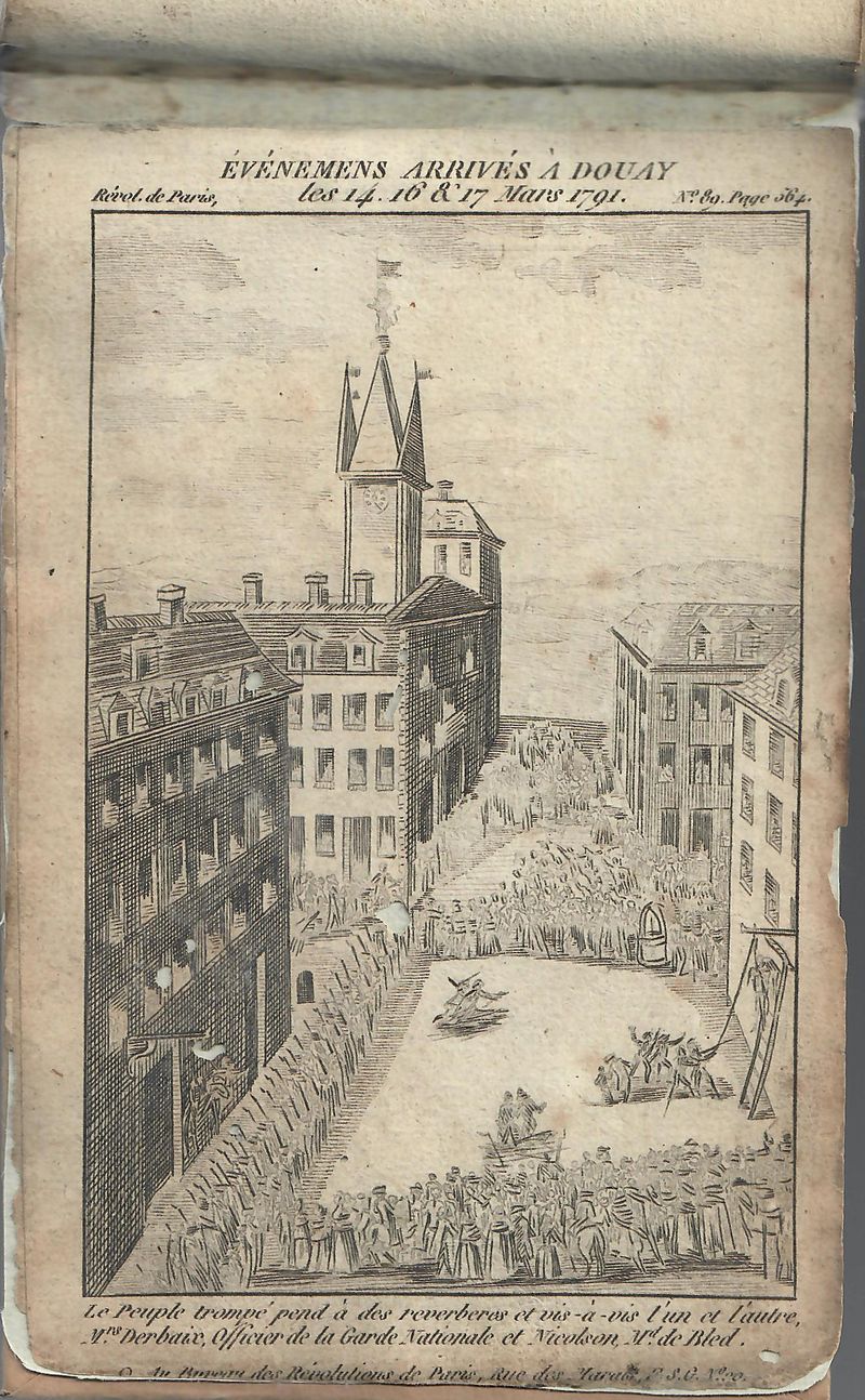 Evènemens arrivés à Douay les 14. 16 & 17 Mars 1791