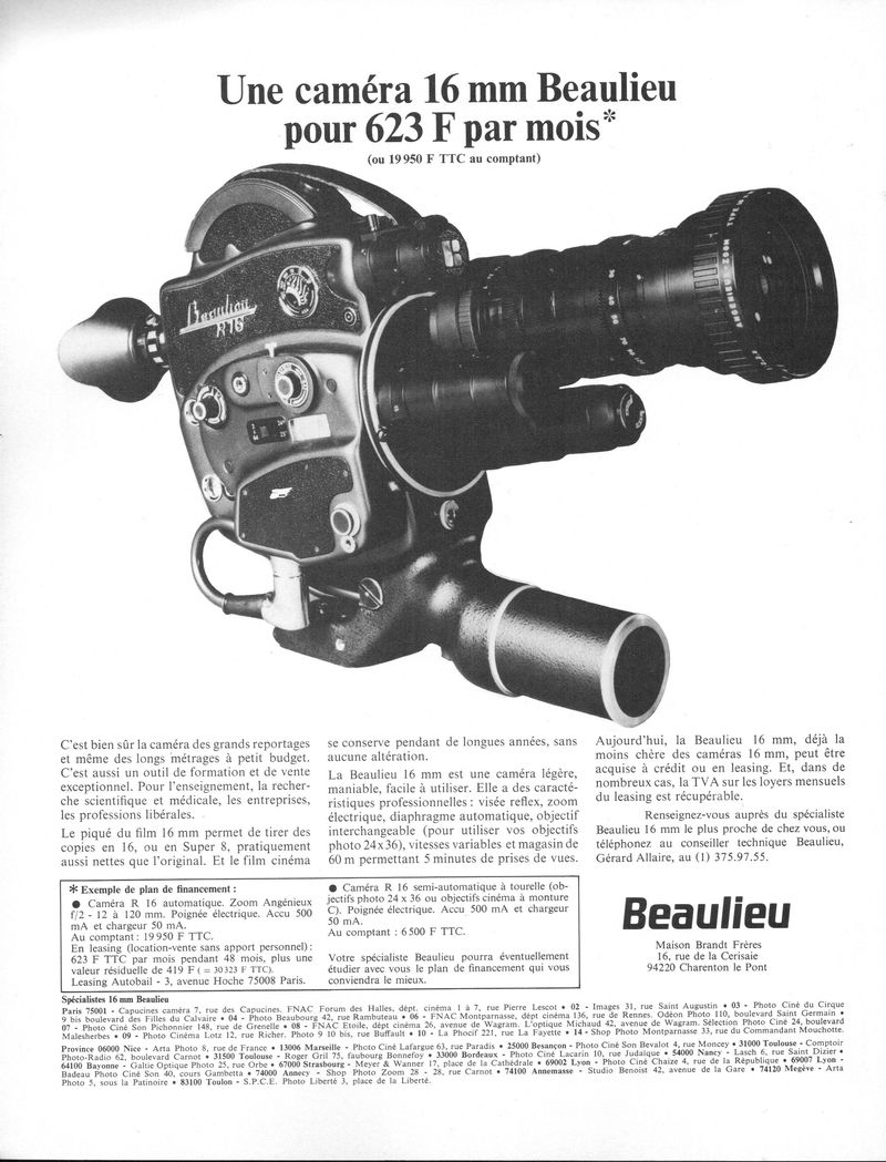 Beaulieu R16 automatique - mai 1981 - Photo-Ciné Revue