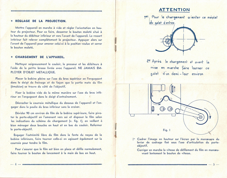 Notice Pathé-Baby 53 - pages 4-5
