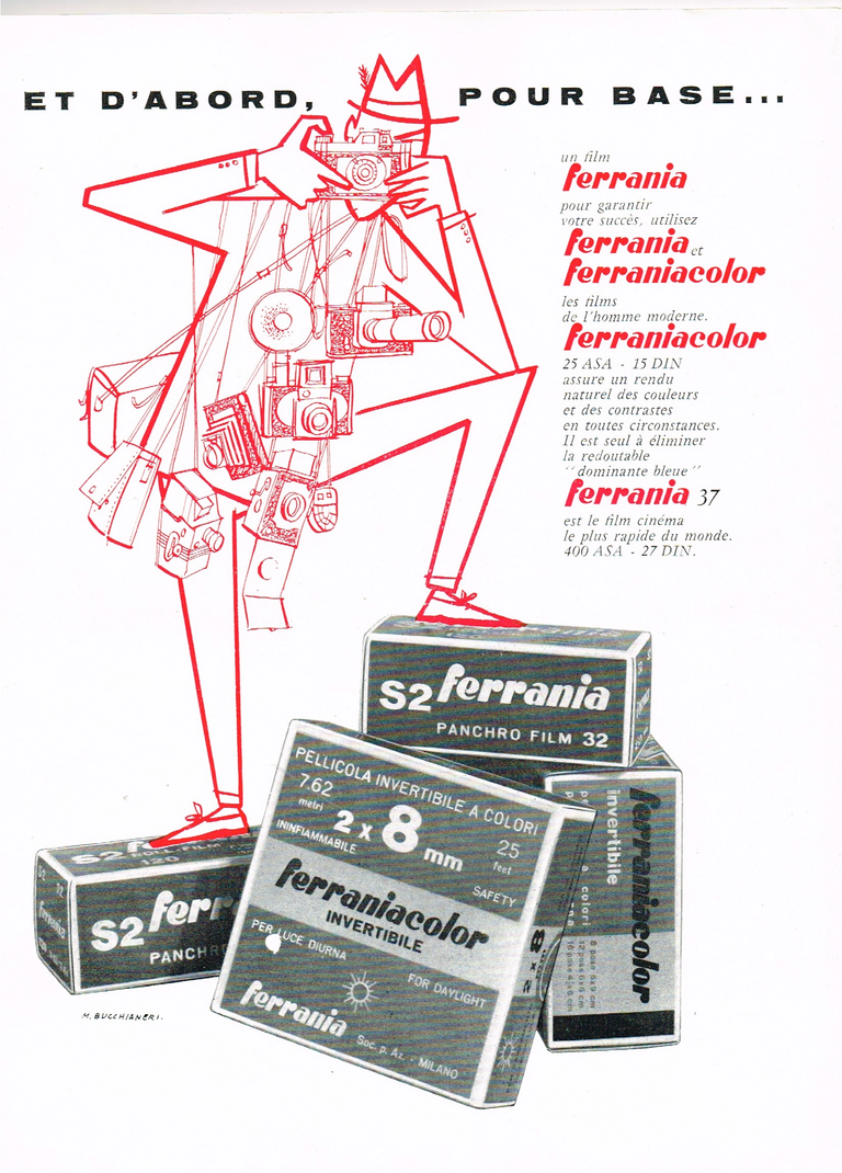 Ferrania Pellicule Ferrania - Photo Cinéma - juin 1960