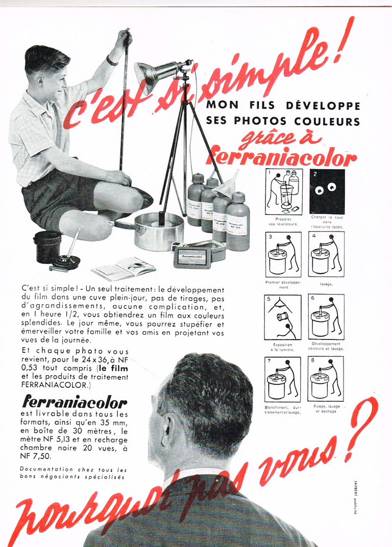 Ferrania Pellicule Ferrania - Photo Cinéma - août 1960