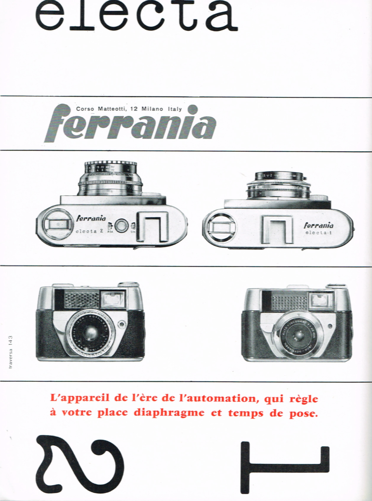Ferrania Electa - Photo Cinéma - juin 1961
