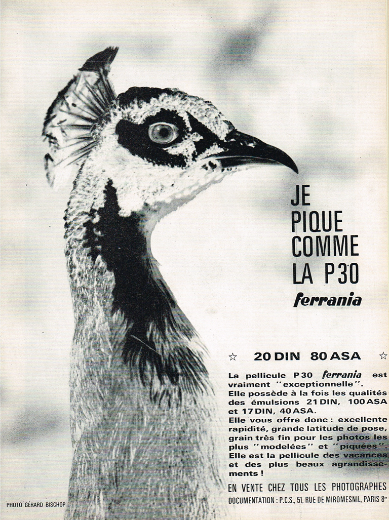 Ferrania Pellicule Ferrania P30 - Photo Cinéma - octobre 1963