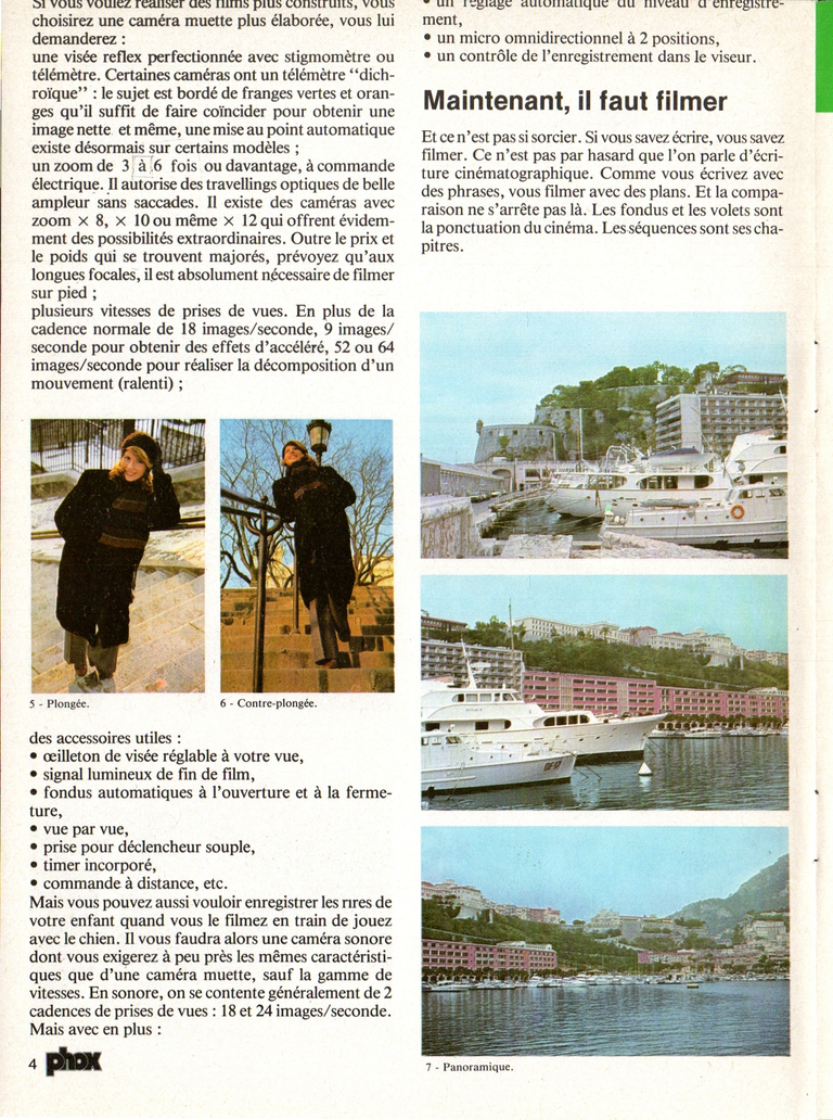 1980 - Phox Dossier-vérité : Les caméras Super 8 et la vidéo - Le choix de votre caméra Super 8