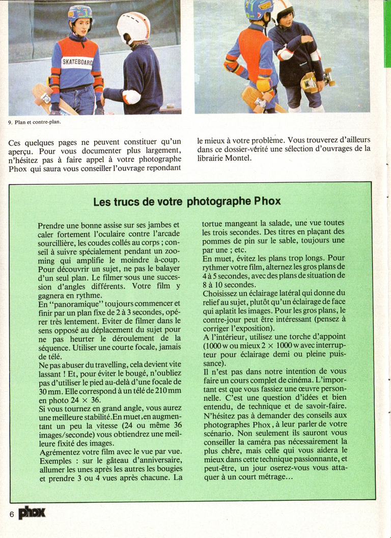 1980 - Phox Dossier-vérité : Les caméras Super 8 et la vidéo - Les trucs de votre photographe Phox
