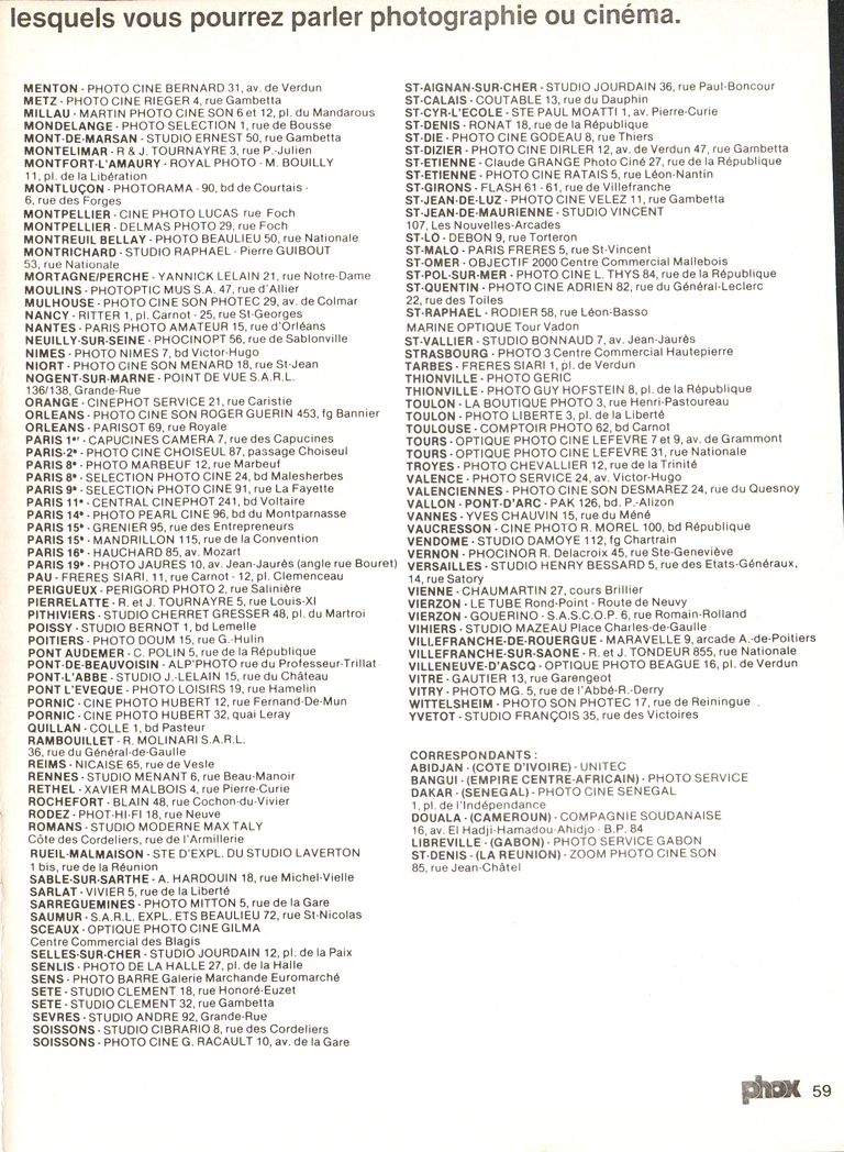 1980 - Phox Dossier-vérité : Les caméras Super 8 et la vidéo