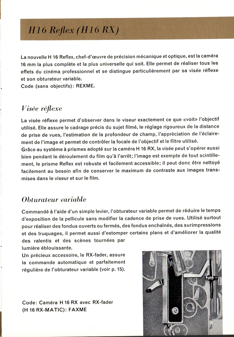 1960-11 - Paillard 16 mm - Catalogue - 16