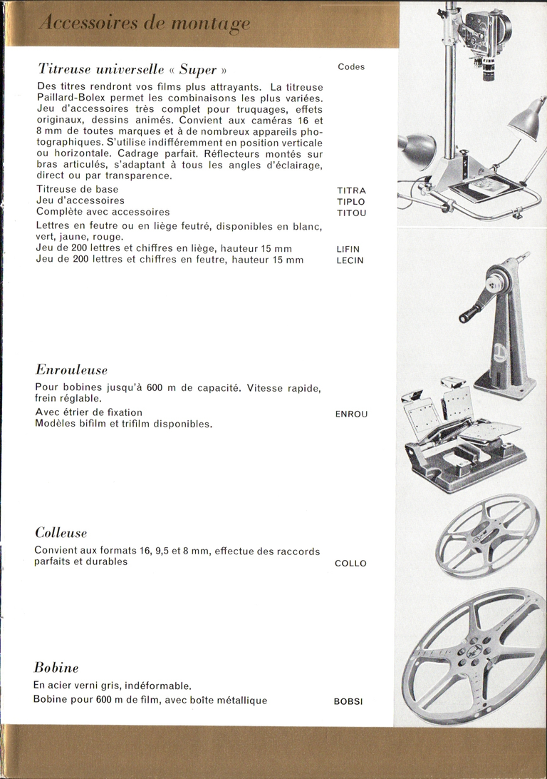 1960-11 - Paillard 16 mm - Catalogue - 19