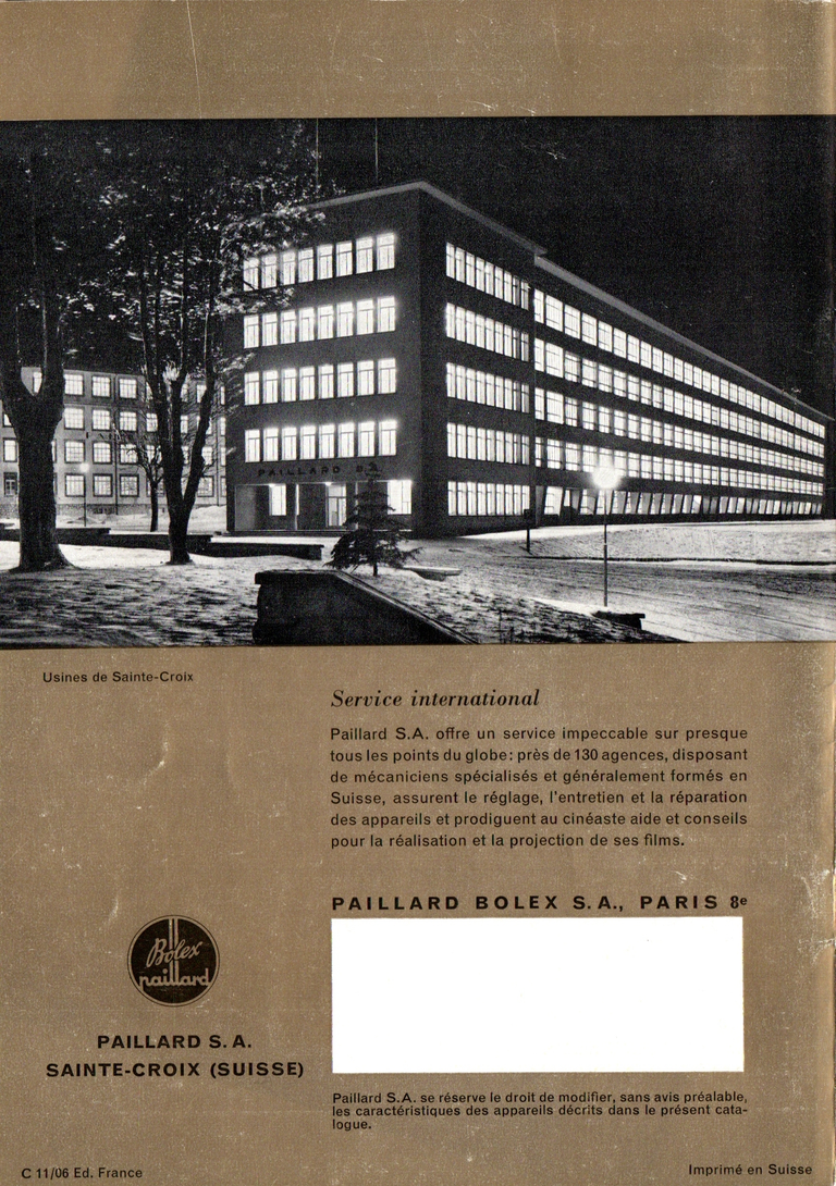 1960-11 - Paillard 16 mm - Catalogue - 20