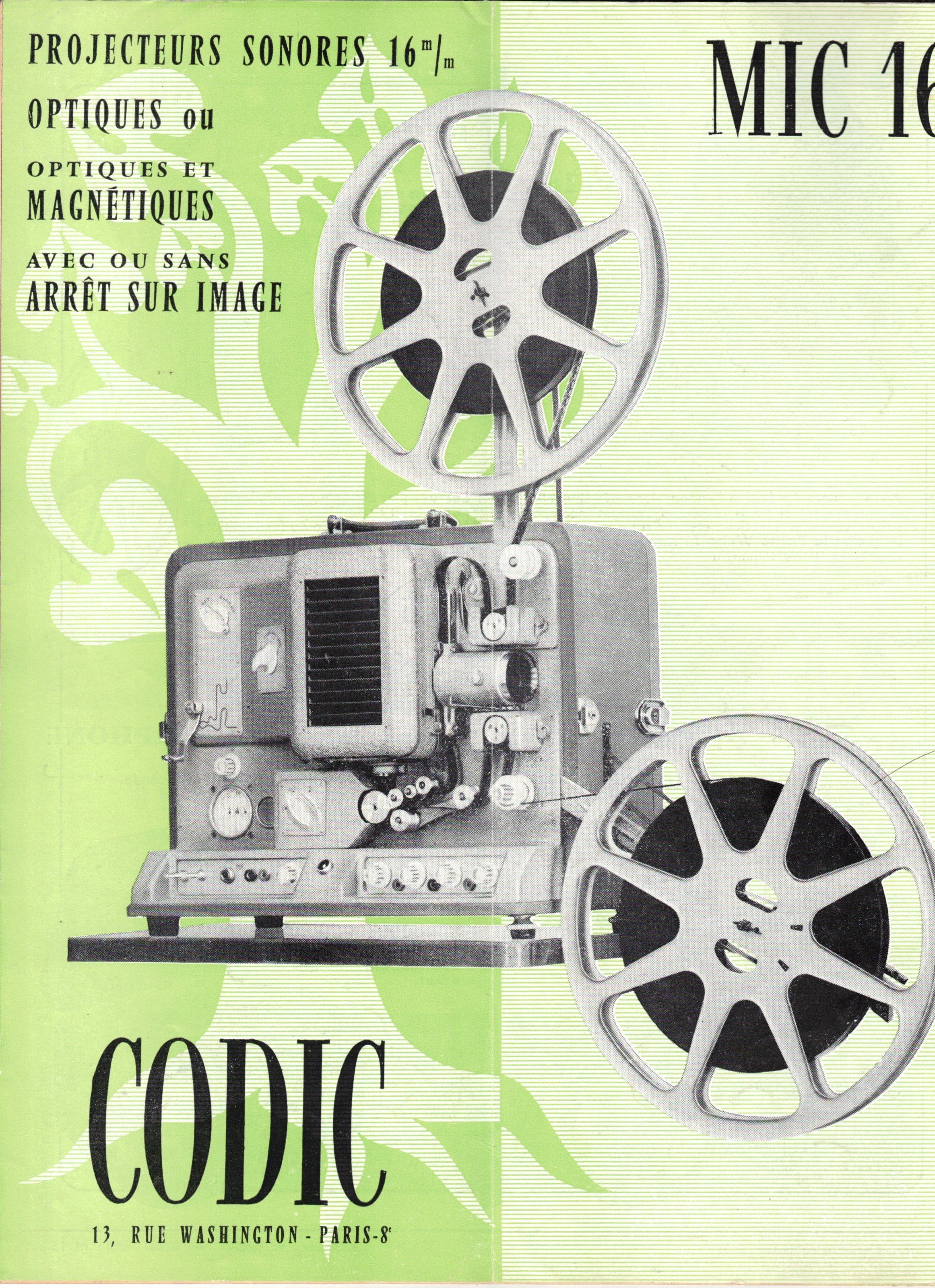 Codic Projecteur MIC 16 - mars 1962 - image et son