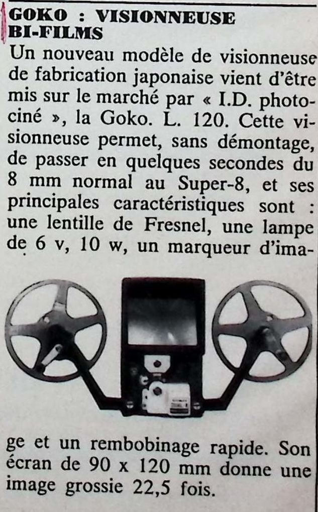 Goko - Visionneuse bi-film - Photo février 1967
