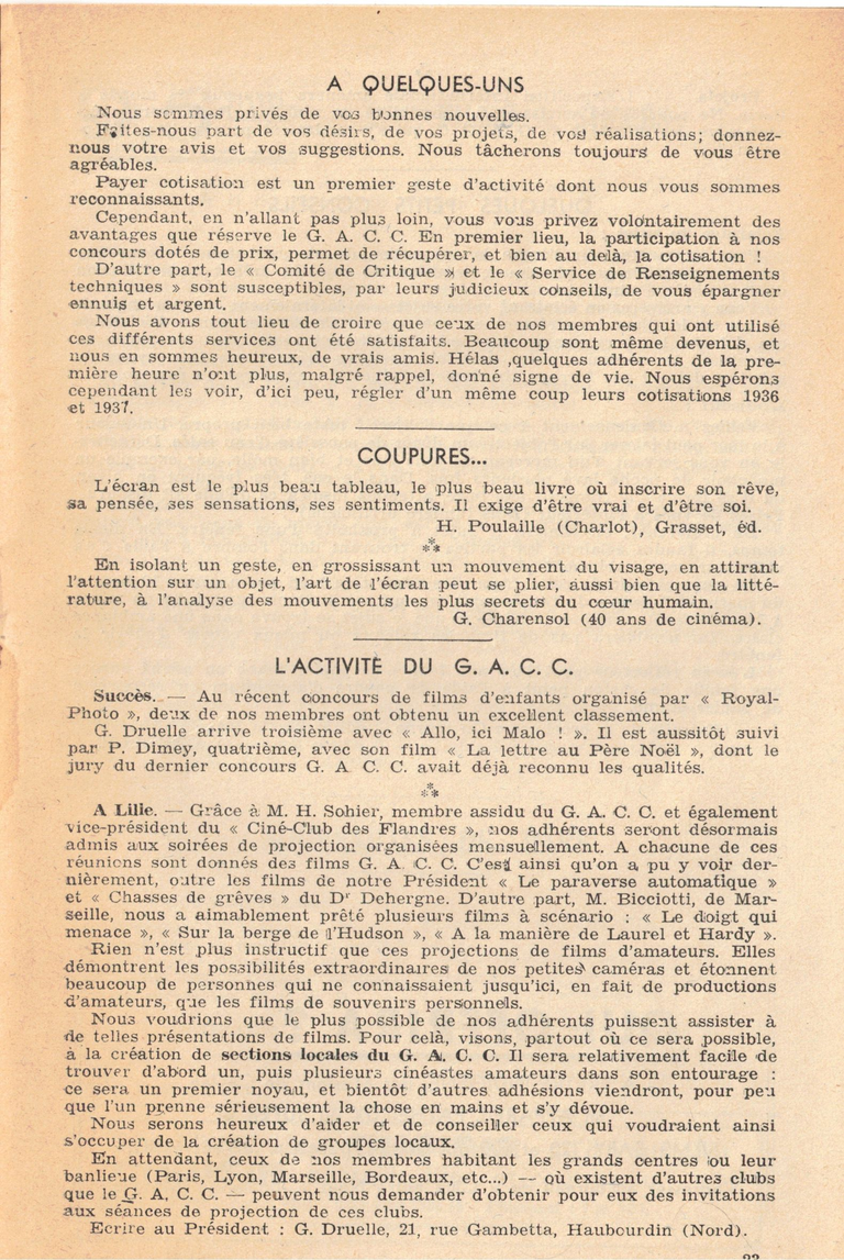 C.S.T. - Bulletin mensuel du cinéma familial et des salles d'oeuvre - mars 1937 - 15