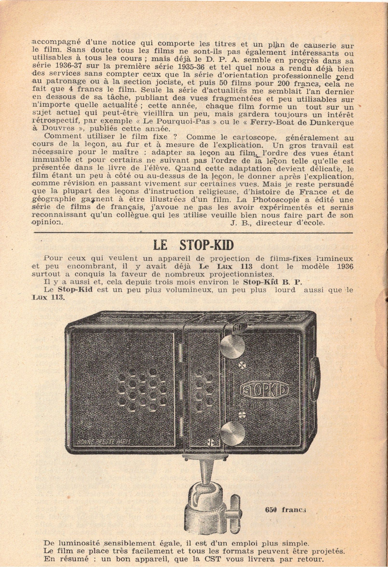 C.S.T. - Bulletin mensuel du cinéma familial et des salles d'oeuvre - mars 1937 - 20