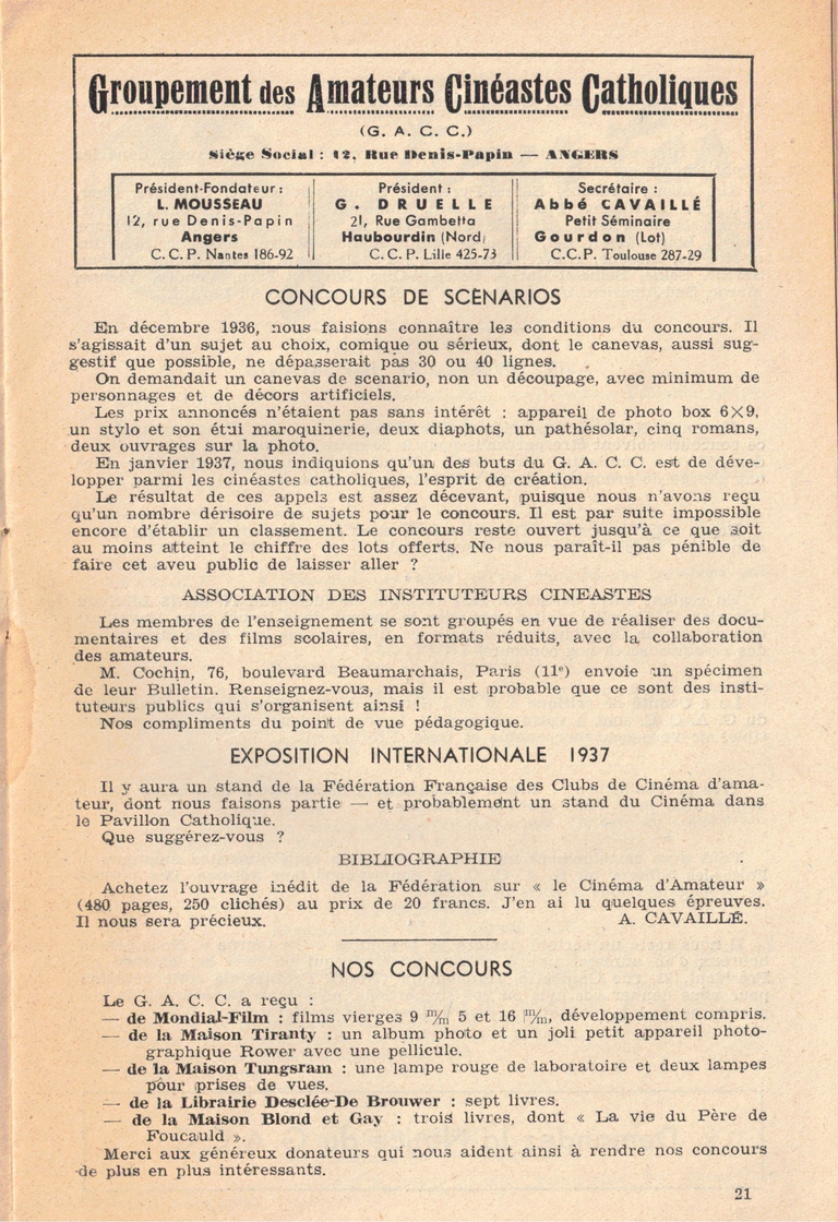 C.S.T. - Bulletin mensuel du cinéma familial et des salles d'oeuvre - mars 1937 - 9