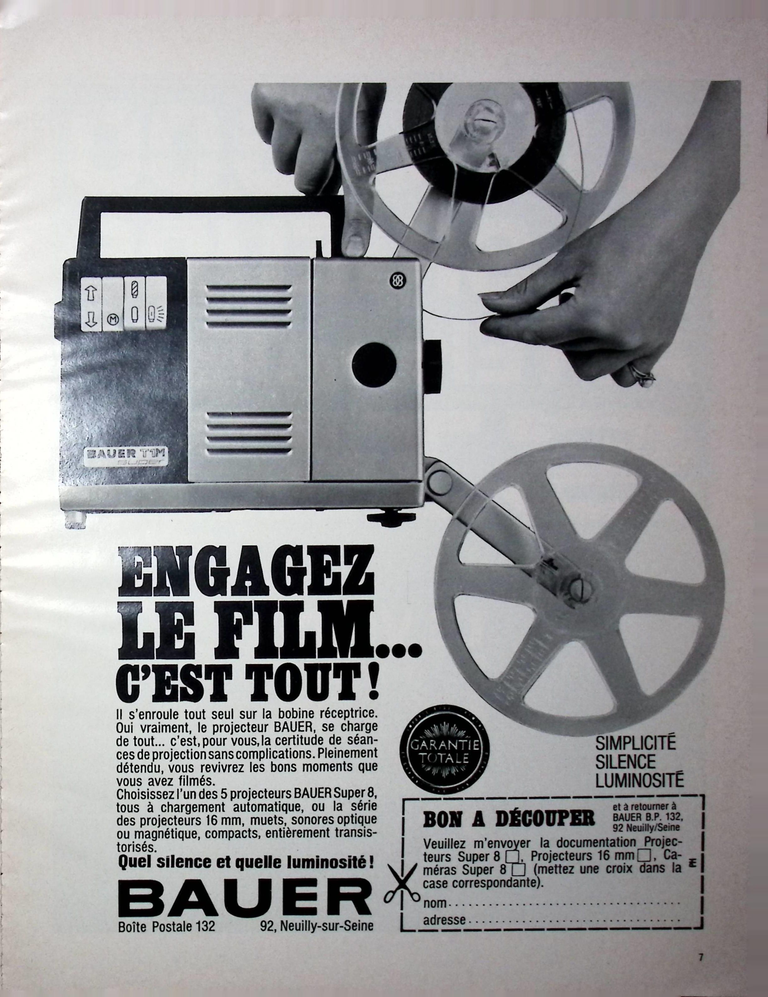 Bauer projecteurs Super 8 - Photo - novembre 1971