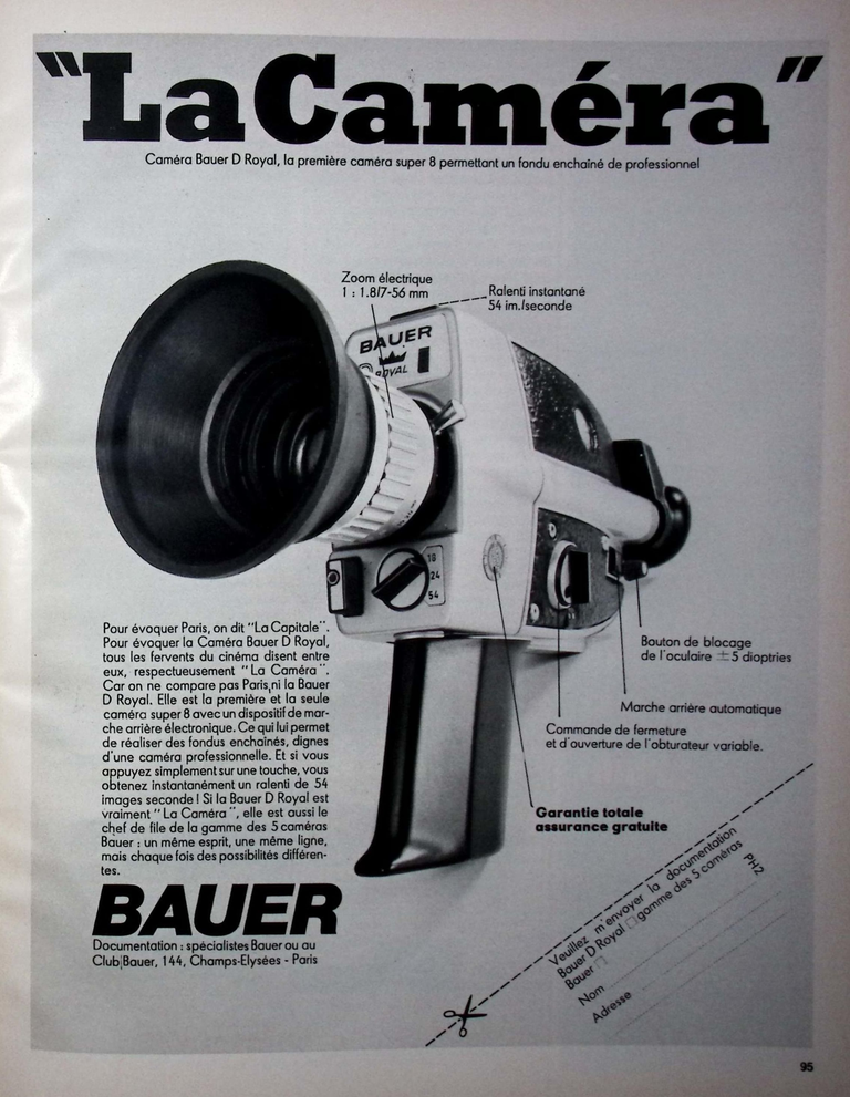 Bauer caméra D Royal - Photo - mai 1970