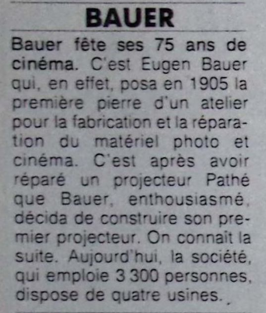 Bauer fête ses 75 ans - Photo - janvier 1981