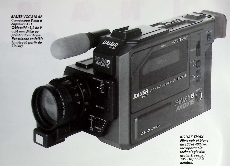 Bauer caméscope VCC 416 AF 8mm - Photo - octobre 1986