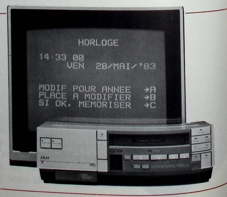 Akai magnétoscope - Photo - octobre 1983