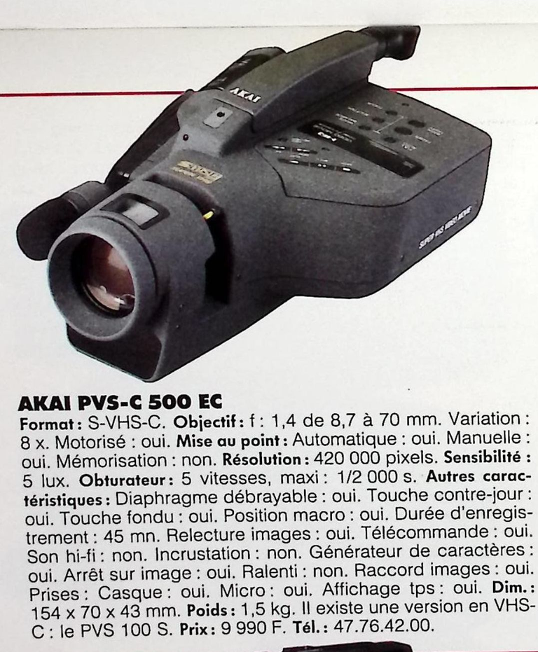 Akai caméscope PVS-C 500 EC - Photo - février 1991