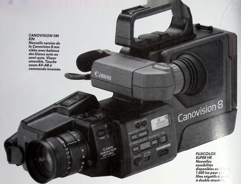 Canon caméscope Canovision 8 VM-E1N - Photo - octobre 1986
