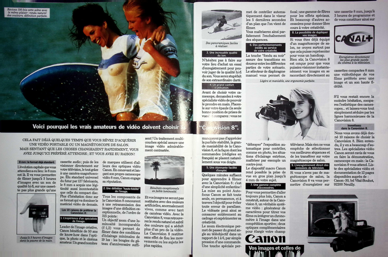 Canon caméscope Canovision 8 VM-E1N - Photo - octobre 1986