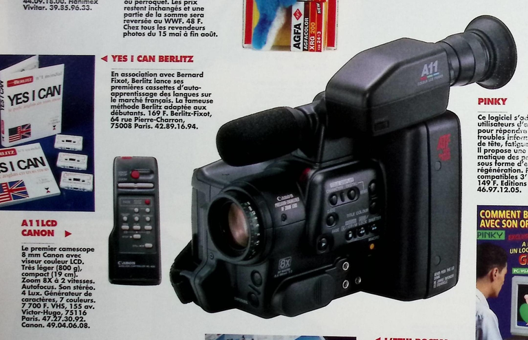 Canon caméscope A 11 LCD - Photo - juin 1992