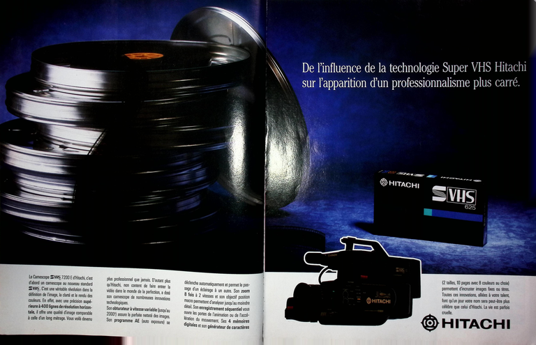 Hitachi caméscope S VHS 7200 E - Photo - juin 1989