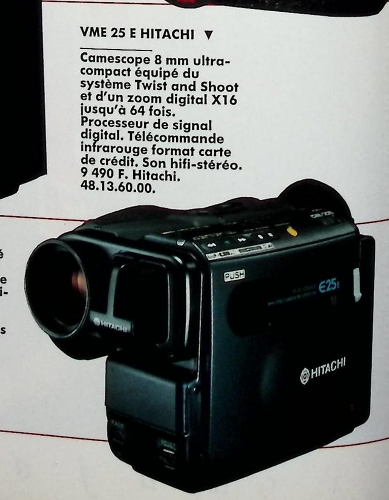 Hitachi caméscope WM-E 25E - Photo - octobre 1991