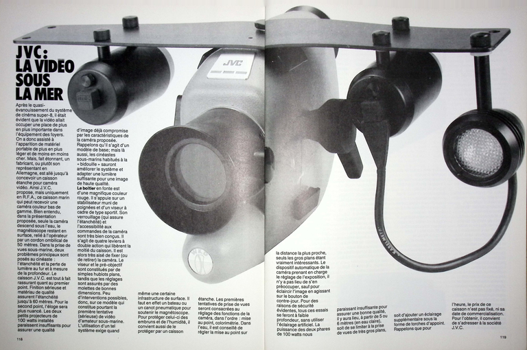 JVC la vidéo sous la mer - avril 1984 - Photo