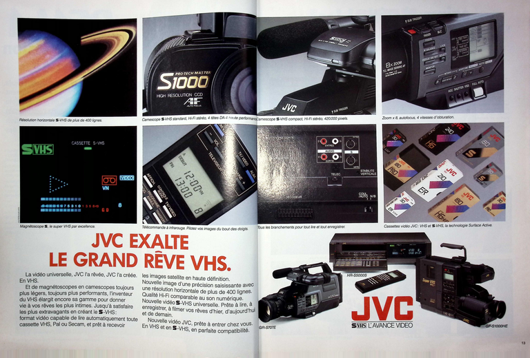 JVC caméscope et magnétoscope - Photo - novembre 1989