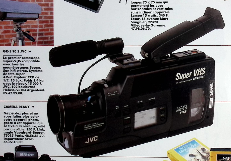 JVC caméscope GR-S 90 S - Photo - mai 1990