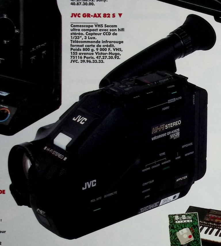 JVC caméscope GR-AX 82 S - Photo - janvier-février 1992