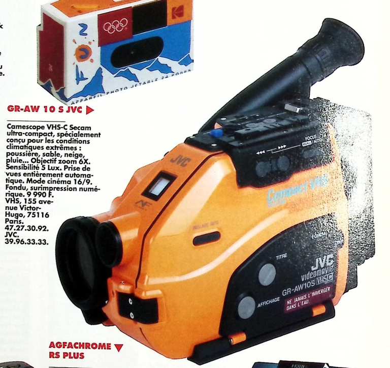 JVC caméscope GR-AW 10 S - Photo - mars 1992