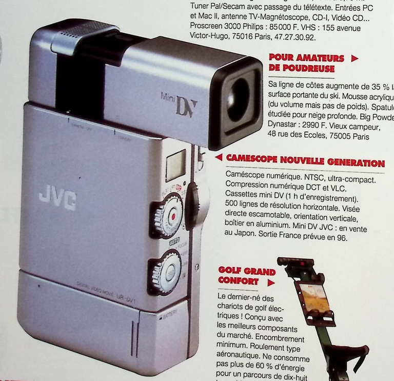 JVC caméscope Mini DV - Photo - septembre 1995