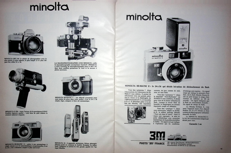 Minolta caméra 8 D 6 - Photo - juin 1971