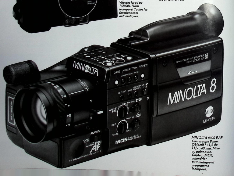 Minolta caméscope 8000 E AF - Photo - octobre 1986