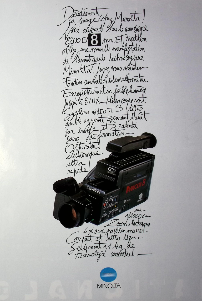 Minolta caméscope 8000 E 8 mm - Photo - janvier 1989