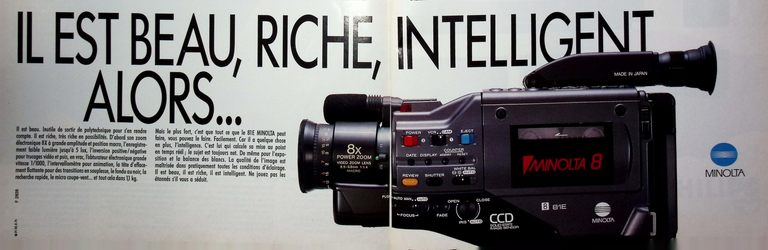 Minolta caméscope 81E - Photo - janvier 1990