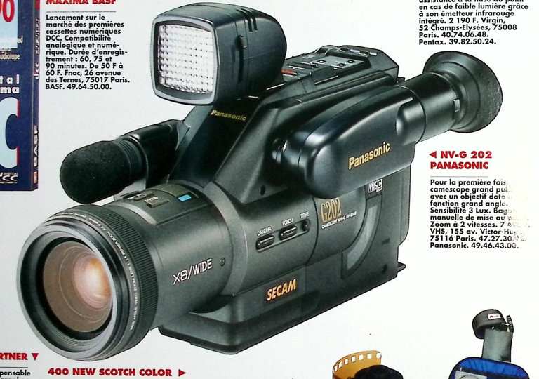 Panasonic caméscope NV-G 202 - Photo - novembre 1992