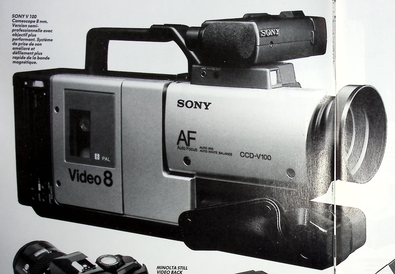 Sony caméscope V 100 - Photo - octobre 1986