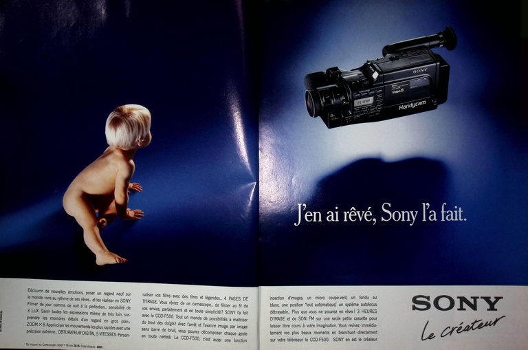 Sony caméscope Handycam - Photo - décembre 1989