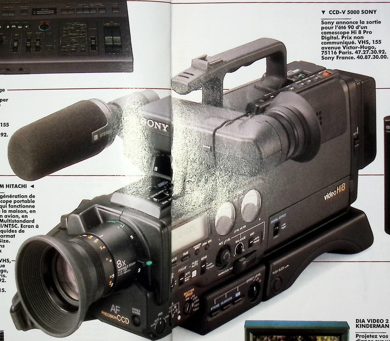 Sony caméscope CCD-V 5000 - Photo - avril 1990