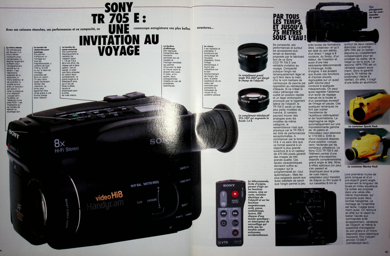 Sony caméscope TR-705 E - Photo - janvier-février 1992