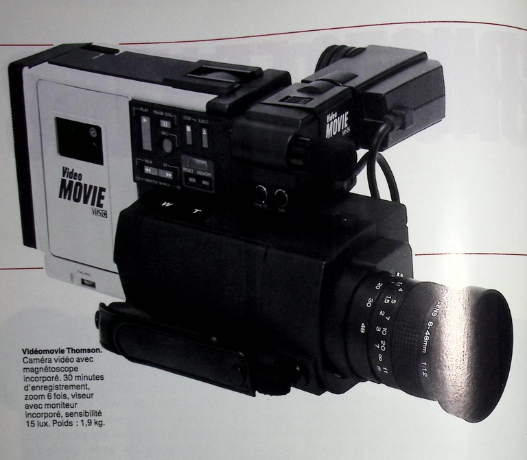 Thomson caméra vidéo Vidéomovie - Photo - octobre 1983