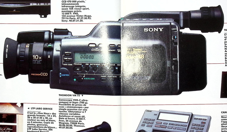 Thomson caméscope VM-75 - Photo - juin 1986