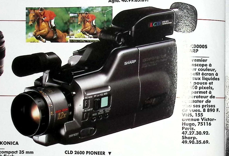 Sharp caméscope C 8007 - Photo - octobre 1991