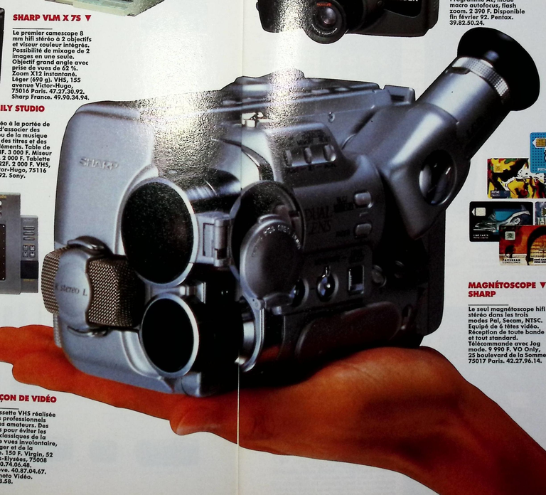 Sharp caméscope VLM-X 75 - Photo - janvier-février 1992